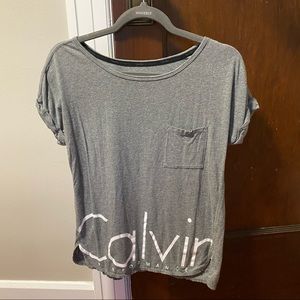 Gray Calvin Klein tshirt